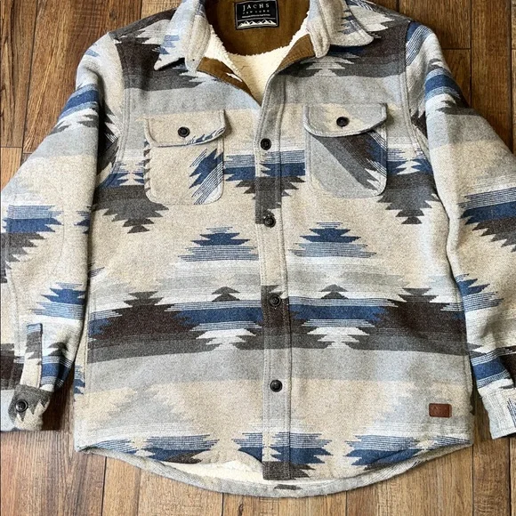 Jachs New York Brown and Blue Aztec Jacket - Picture 2 of 10